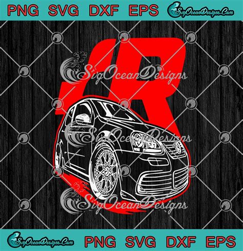 Volkswagen R Logo Car Svg Png Eps Dxf Cricut Cameo File Silhouette Art