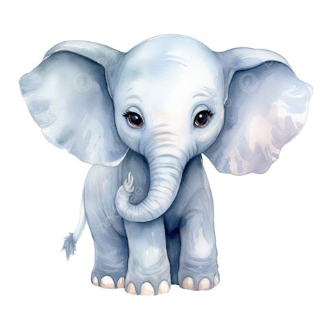 Watercolor Elephant Cute Clip Art Elephant Watercolor Wild Png