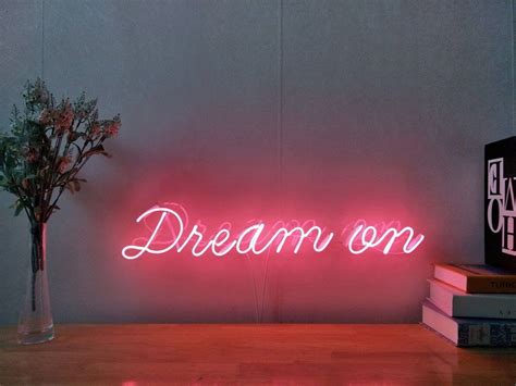 New Dream On Neon Sign For Bedroom Wall Home Decor Artwork With