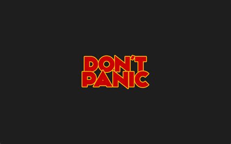 Dont Panic 42 Minimalism The Hitchhikers Guide To The Galaxy