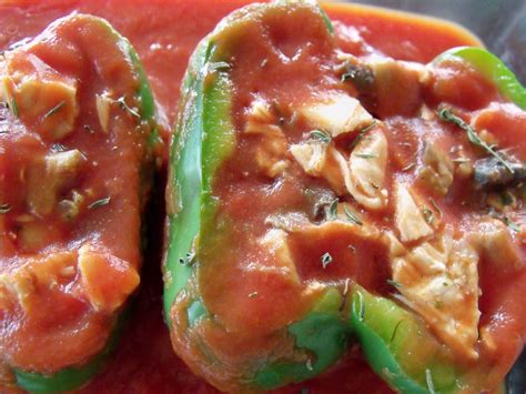 Cook until the chicken is just done, 3 to 4 minutes. Chicken and Mushroom Stuffed Peppers #SundaySupper # ...