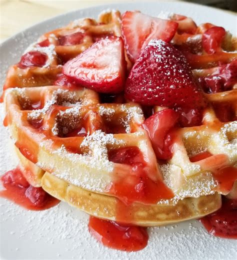 Strawberry Belgian Waffles