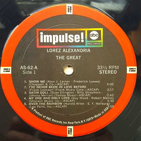 Lorez Alexandria Alexandria The Great Vinyl Blue Sounds