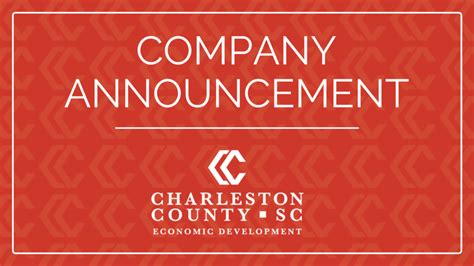 Company Announcement Charleston County Economic Development