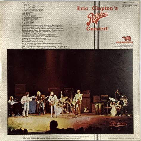 Clapton Eric Eric Claptons Rainbow Concert 1973 First Press Uk Rso