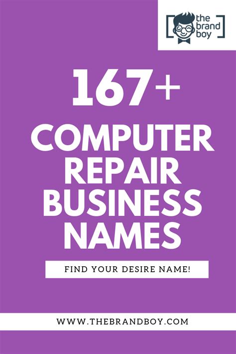 Repair names list for your new name! 467+ Good Computer Repair Company Names(Video+Infographic ...