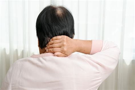 Premium Photo Neck And Shoulder Pain Old Woman Suffering From Neck