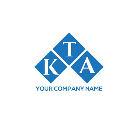 Kta Letter Logo Design On White Background Kta Creative Initials Letter Logo Concept Kta