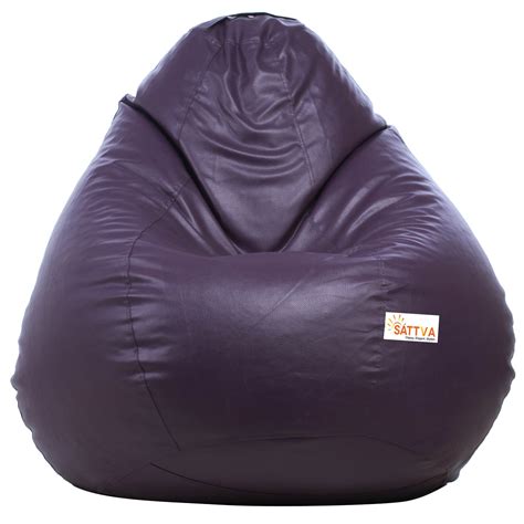 Sattva Classic Bean Bag Filled With Beans Xxxl Size Purple