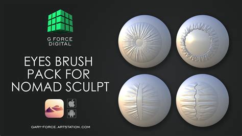 Artstation Eyes Brush Pack For Nomad Sculpt Brushes