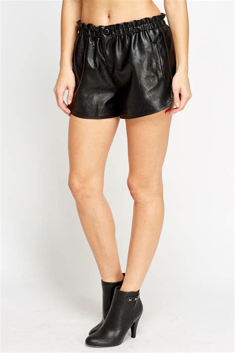 Wet Look Faux Leather Hot Pants Just 7