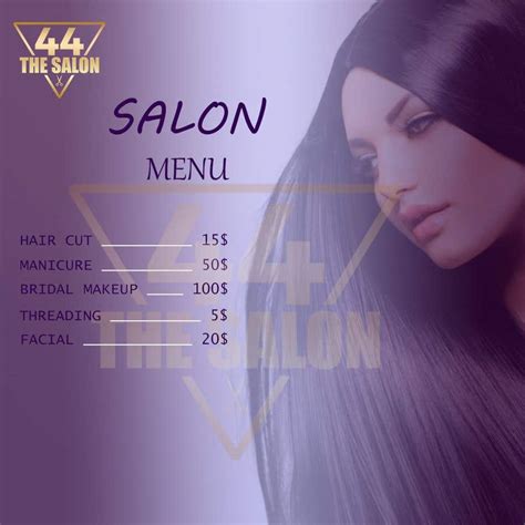 Entry 26 By Shbeeba For Salon Rate Card Designing And Providing All