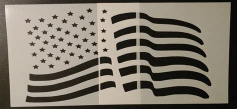 Us American Flag 2 Piece Set Stencil My Custom Stencils