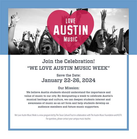 We Love Austin Music Week 2024 Campus Application Survey