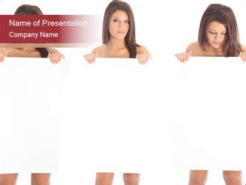 Naked Woman Behind White Board Flyer Template Design Id