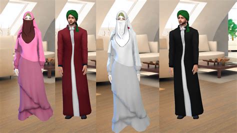 The Sims 4 Cc Waronk Colection The Sims 4 Cc Hijab 15 Plus Gamis 3