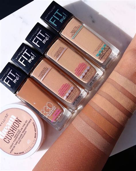 They are multi use so you can use them as an eye shadow, blush, and lips, mix with your body cream for a skin tint or for body painting. ️SWATCHES ️ @maybelline foundations: ️ Fit Me Matte ...