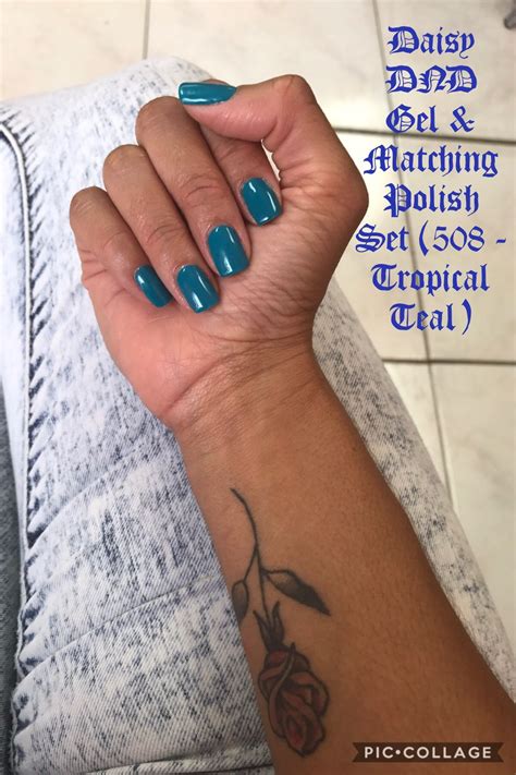 Dnd Gel And Matching Polish Set 508 Tropical Teal With Images Dnd