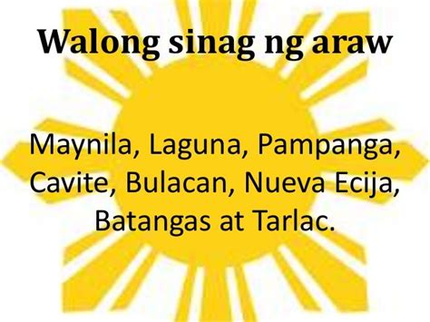 Ano Ang Kahulugan Sa Walong Sinag Ng Araw Sa Watawat Ng Pilipinas