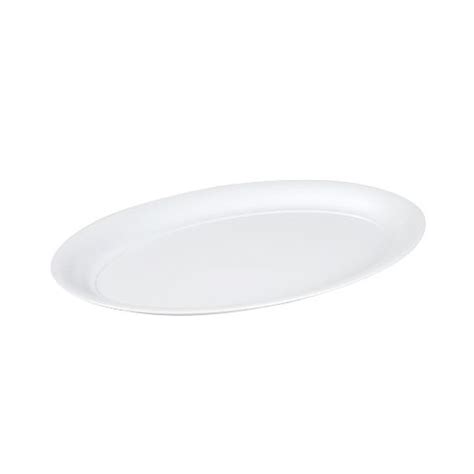 Fineline 3515 Wh Platter Pleasers 8 X 12 White Plastic Oval Tray