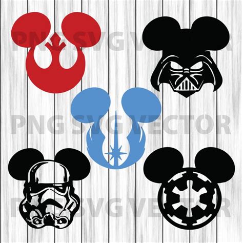 Mickey Star War Svg Mickey Head Star War Cricut Svg Dxf Eps Png