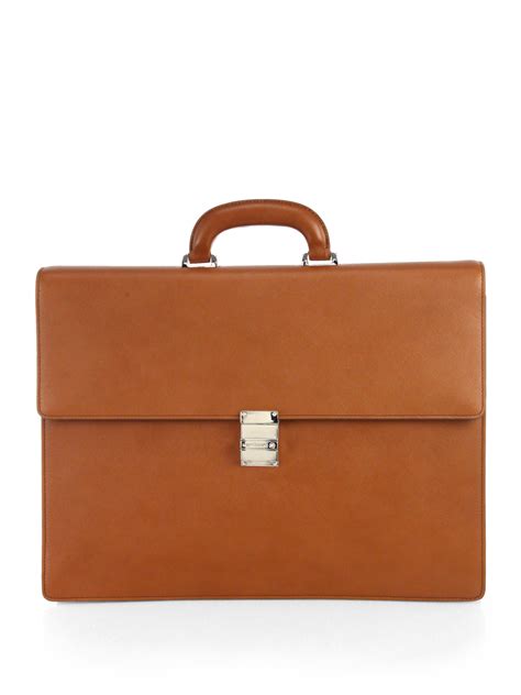 Montblanc Leather Briefcase In Brown For Men Lyst
