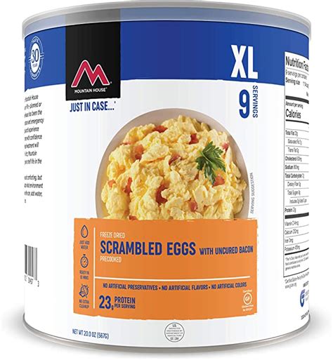 Mountain House Scrambled Eggs With Bacon Freeze Dried Survival