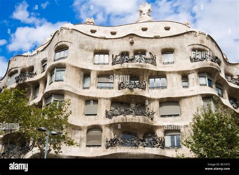 Casa Mila Or La Pedrera Patio Antonio Gaudi Architect Eixample District