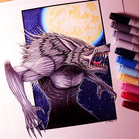 Werewolf Drawing By Lethalchris On Deviantart