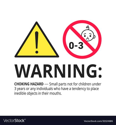 Choking Hazard Forbidden Sign Sticker Not Suitable
