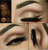 Photos of Gold Shimmer Eye Makeup