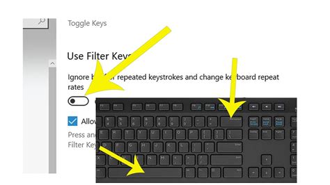 Click to open the ease of access section. Use Filter Keys - YouTube