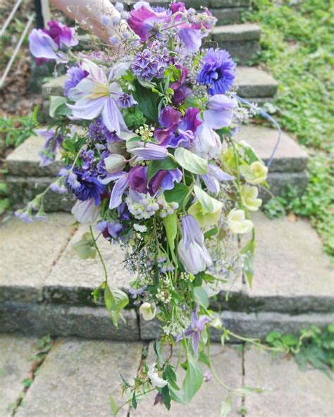 Purple Cascade Wedding Bouquet