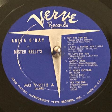 Anita Oday／at Mister Kellys（verve Mgv2113 Mo
