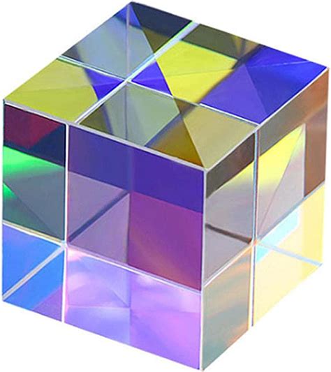 Tpalpkt Optical Glass Prism Cube Dichroic X Cube Prisms For Photographic Crystal