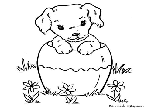 Free coloring pages of e of a puppy