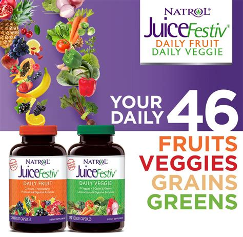 Natrol Juicefestiv Daily Fruit And Veggie 240 Capsules
