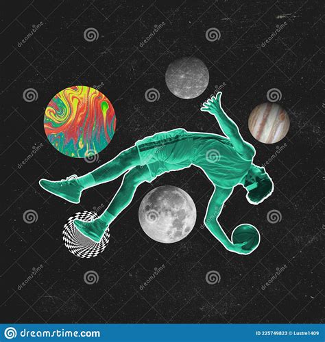 Space Theme Modern Art Collage Surrealism Minimalism In Artwork Inspiration Creativity And