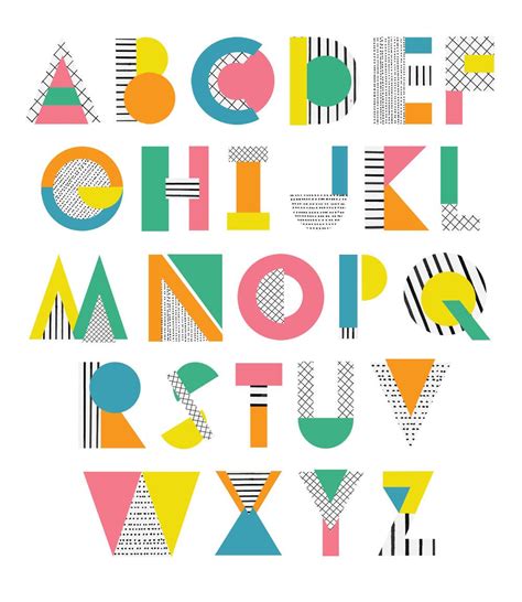 Pin By Ivy Wong On Typography Inspiration Geometric Alphabet