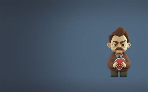 Wallpaper Illustration Minimalism Humor Cartoon Ron Swanson