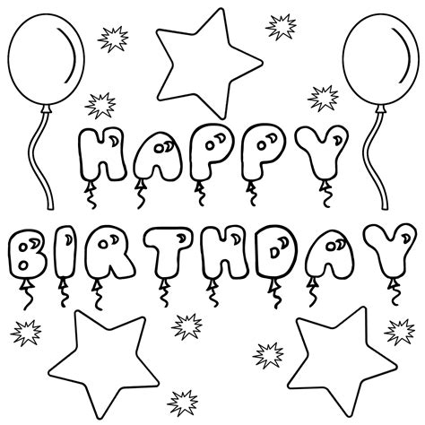 Birthday Draw Coloring Pages
