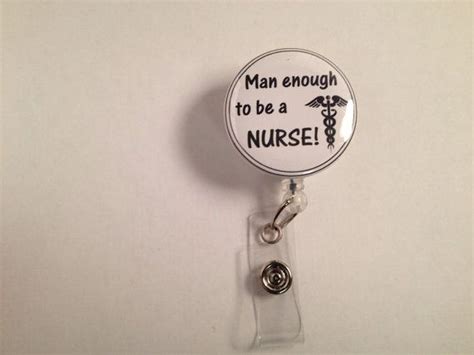 Male Nurse Retractable Name Badge Reel Nurse Name Badge Reel Nurse