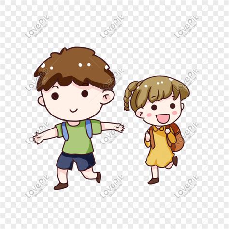 Gambar Animasi Berangkat Sekolah