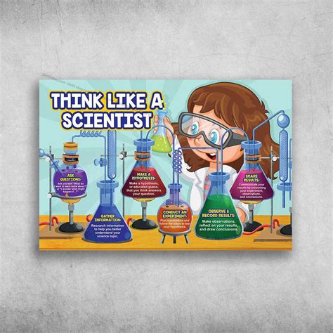 Scientist Poster Think Like A Scientist Ask Questions Gather