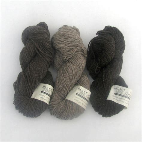 Black Hills Natural Coloured Undyed Pure Wool Yarn 14 Ply Chunky Hank
