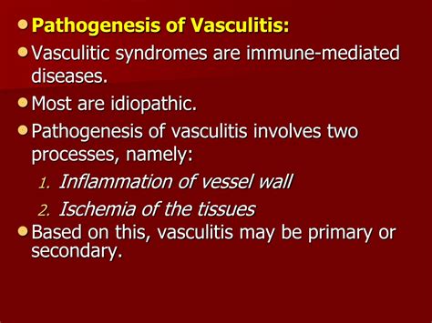 Ppt Vasculitis Angiitis Powerpoint Presentation Free Download