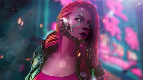 Cyberpunk Girl Pink Wallpapers Wallpaper Cave