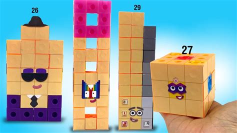 Diy Numberblocks 26 To 29 Using Snapcubes Keiths Toy Box Youtube