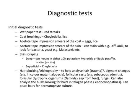 Ppt Diagnostic Tests Powerpoint Presentation Free Download Id2353536