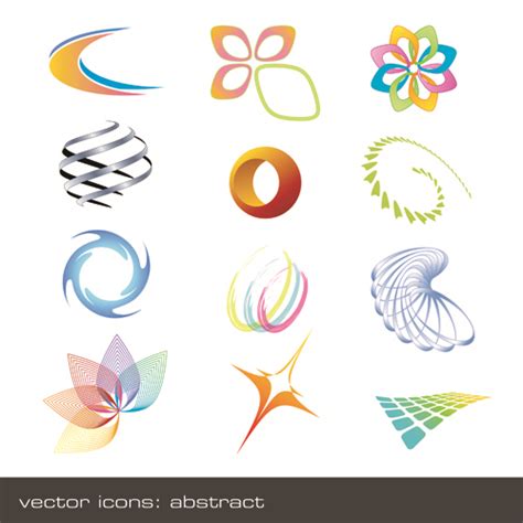 Vector Set Of Abstract Logos Material 01 Free Download
